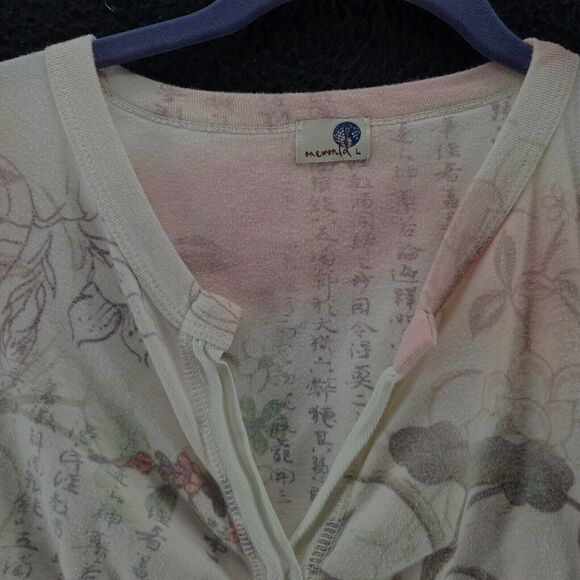 One World Womens Blouse Multi-Color Size Large Polyester Blend Long Sleeve - Picture 9 of 12